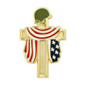 Badge en émail en émail en métal personnalisé en gros épingle croisée religieuse
